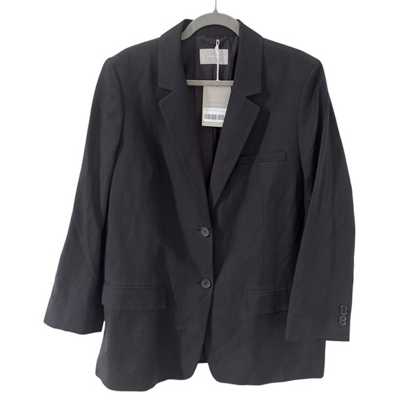 NWT Everlane Oversized Black Linen Blend Blazer Size 16 - Picture 7 of 16
